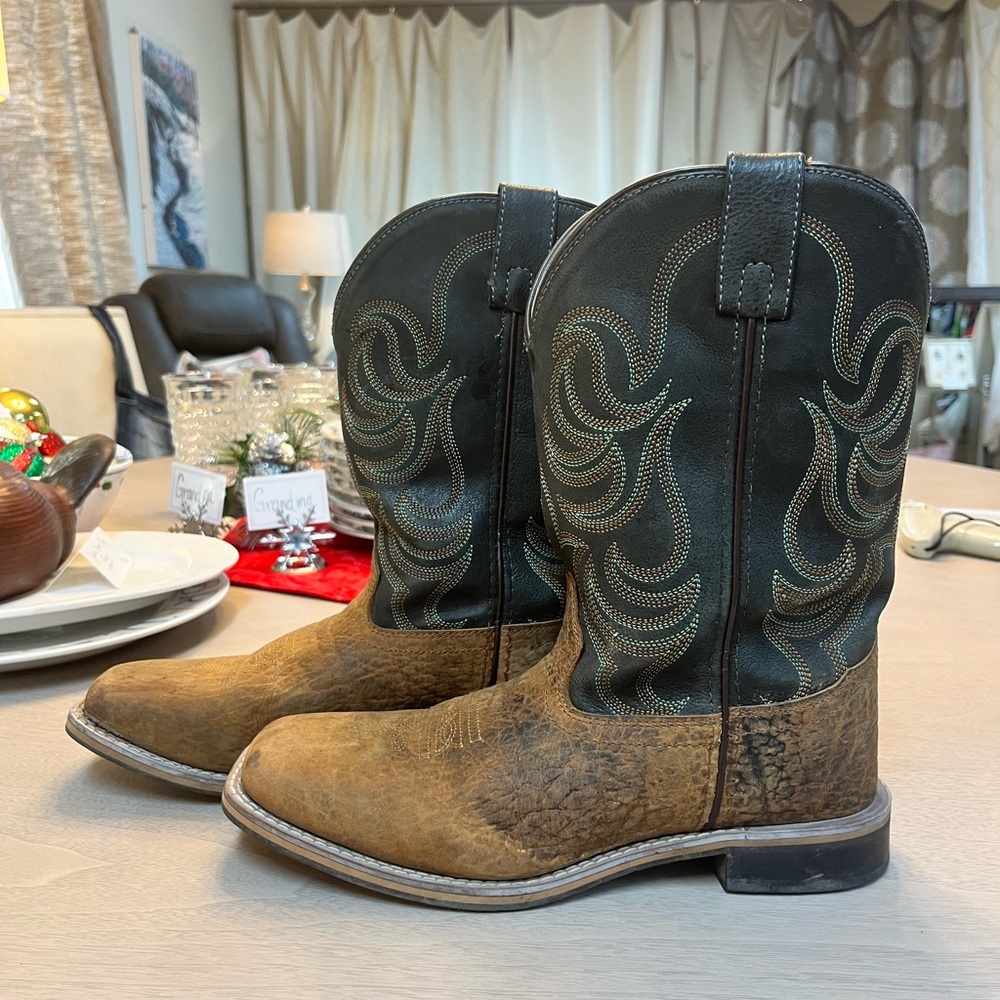 Men's Western smoky mountain Cowboy Boots - Black and Brown